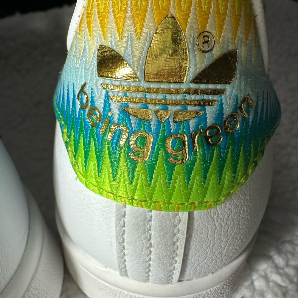 adidas x Disney Tinkerbell Women's Sneakers with Green, Yellow & Light Blue Lace - Picture 2 of 10